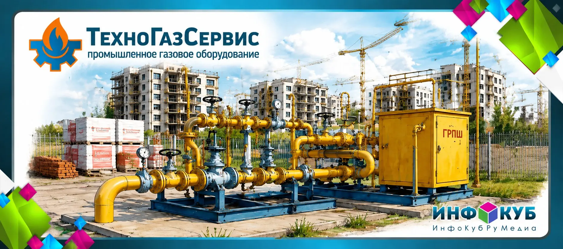 Промышленное газовое оборудование для застройщиков недвижимости юга России и России в целом: поставка ГРПШ, ГРС и комплексные решения для систем газоснабжения