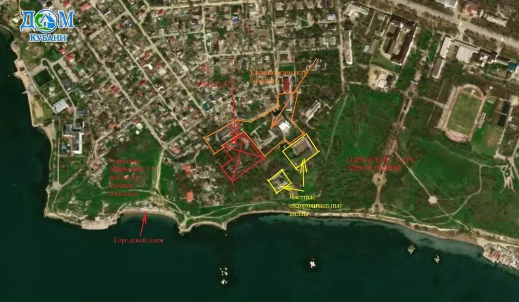 Комплекс строений 100м от моря